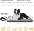 Toozey Pet Heating Pad, 6 Adjustable Temperature Dog Cat Heating Pad with Timer, Waterproof Heated Dog Bed with Chew Resistant Cord, Indoor Electric Pet Heated Mat 28x20in