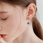 Paw Print Earrings Sterling Silver Leverback Dog Paw Earrings Puppy Paw Drop Dangle Earring for Women Girls