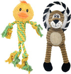 Rope Dog Toys to Keep Them Busy - Tug of War Dog Toys for Boredom Plush Interactive Squeaky Puppy Toys for Small Medium Large Dogs