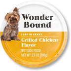 Amazon Brand - Wonder Bound Small Breed Wet Dog Food, Grilled Chicken Flavor, Loaf in Gravy, 3.5 Ounce (Pack of 12)