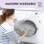 Himax Dog Beds for Small Dogs, Donut Dogs Bed with Blanket Attached, Calming Dog Bed Washable (20"/26"/35") Light Grey for Puppy