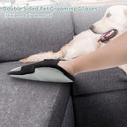 2 Pcs Pet Hair Removal Glove, Reusable Double Sided Pet for Grooming with Pet Comb