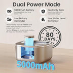 Stainless Steel Cat Water Fountain,108 oz/3.2 L Cat Water Dispenser, Battery Operated Dog Fountain,Water Bowl, Automatic Pet Fountain with Motion Sensor, 5000 mAh Battery