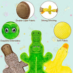 No Stuffing Dog Squeak Toys-3 Pack Chew Toys for Small Medium Large Breed- Durable Puppy Teething Interactive to Keep Them Busy- Best Birthday Gift