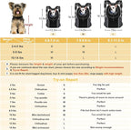 WOYYHO Pet Dog Carrier Backpack Small Dog Front Backpack Ventilated Dog Carrier Back Pack with Storage Pockets, Adjustable Straps & Safety Belt for Travel Hiking Outdoor (Size L: 10-14 lbs, Black)