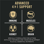 Purina Pro Plan Vital Systems Chicken and Egg Formula Kitten Dry Food 4-in-1 Immune, Muscles, Kidney and Brain and Vision - 5 lb. Bag