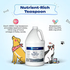 Life Line Pet Nutrition Wild Alaskan Fish Oil for Dogs and Cats 128oz – Omega 3 Fish Oil Supplement for Skin & Coat, Brain, Eye & Heart Health