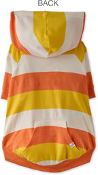 Rocky – The Orginal Lightweight Hooded TEE 100% Organic Cotton Dog Hoodie Pet Coat Sweater for Small, Medium, Large Dogs, Candy Corn, Large