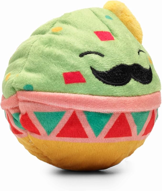 Flourish Pets 2 in 1 Multi-Layer Chew Toy for Active Dogs | Non-Toxic BPA Free Double Stitched Soft Fabric Exterior Dog Toys | Long-Lasting Dog Plush Toys – Mr. Guac 3.5"