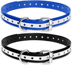 PaiPaitek Shock Collar Replacement Strap for Most of Training Collar, 3/4 Inch Dog Collar Replacement for Wireless Fence and Bark, Adjustable Waterproof TPU Collar Strap - 2 Pack