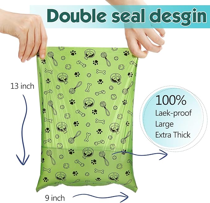 1080 Dog Poop Bags Bulk Value Pack, Strong Leak-Proof Doggie Bags for Poop, Dog Waste Bag Refill Rolls for Dogs(Scented)