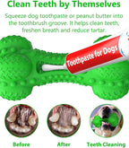 SCHITEC Squeaky Dog Chew Toy for Aggressive Chewers Large Breed, Tough Interactive Teething Rubber Bone for Big Medium Dogs