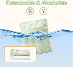 Jiupety Small Dog Bed, Mattress with Dog Pillow for Crate Small Dogs, Donut Calming Pet Beds. Plush Dog Crate Pad for Small Dogs Up to 25 Lbs, M(30"*19"*3"), Green.