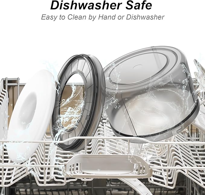 1Gallon No Spill Dog Water Bowl-3.8L Large Capacity, BPA-Free, Anti-Splash & Anti-Digging Design with Non-Slip Base, for Messy Drinkers