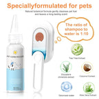Steam Brush for Cat & Dog – 3-in-1 Spritz Pet Spray Hair Removal Comb for Grooming & Shedding Steam – Water Brush for Long & Short Haired Pets– Includes Two Bottles Waterless Shampoo