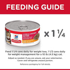 Hill's Science Diet Light, Adult 1-6, Weight Management Support, Wet Cat Food, Liver & Chicken Minced, 5.5 oz Can, Case of 24