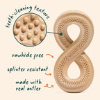 Woof HonestChew Dog Toy Infinity - Long Lasting Dog Chews - Made with Plant-Based Ingredients - Splinter-Resistant - Great for Cane Corsos, Bulldogs, Rottweilers, and Other Power Chewers - Large