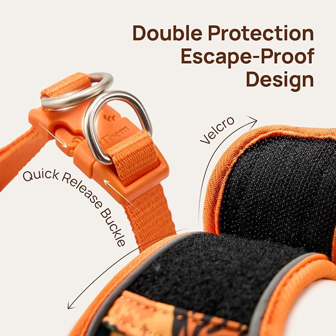 Cat Harness and Leash Set, Step-in Escape Proof Adjustable Vest Harness for Small Medium Large Cats, Lightweight Soft Breathable Reflective Kitten Harness, Easy to Wear for Walking Travel, Camping, XS