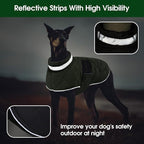 Dog Winter Coat Warm Padded Puppy Jacket Windproof Water Resistant Clothes for Small Medium Large Pets Christmas Sweater Outfit Vest(Green, XL)