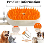 4-in1 Cat Steam Brush for Shedding & Grooming, Spray Hair Removal Comb with 2 Waterless Shampoo, Cat and Dog Brush for Shedding, Pet Grooming Comb Hair Removal Tool for Cats and Dogs
