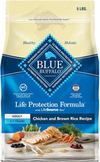 Blue Buffalo Life Protection Formula Natural Adult Dry Dog Food, Chicken and Brown Rice 5-lb Trial Size Bag
