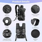 YUDODO Front Pet Carrier Backpack for Small Dogs and Cats, Secure and Breathable Mesh, Ergonomic Support, Adjustable for Walking, Hiking, or Travel (Black-Pro S)