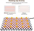 MIXJOY Heated Cat Bed, 11 Adjustable Temperature Cat Heating Pad Indoor with Timer, Pet Heating Pad for Cats Dogs, Electric Dog Heating Pad with Washable Cover, Heated Pet bed-18''x16'', Small