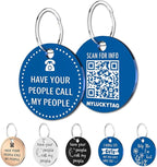 MYLUCKYTAG Stainless Steel Personalized Dog Tag - Online Pet Profile, Pet Location Alert Email - Durable Dog Collar Tag