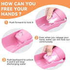 27 OZ Dog Water Bottle Portable Stainless Steel Convenient Pet Water Dispenser, Leak Proof Puppy Travel Water Bowl for Dog Outdoor Walking, Hiking, Perfect Size for All Dog Breeds, Pink