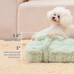 Jiupety Small Dog Bed, Mattress with Dog Pillow for Crate Small Dogs, Donut Calming Pet Beds. Plush Dog Crate Pad for Small Dogs Up to 25 Lbs, M(30"*19"*3"), Green.