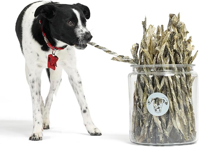 Polkadog Cod Skins for Dogs (2lb Regular) - Single Ingredient, Wild-Caught Fish Skin Dog Treats for All Breeds – High in Lean Protein & Omega-3. Hypoallergenic, Grain Free. Handcrafted & Made in USA