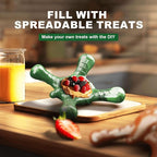 Tough Dog Chew Toy for Aggressive Chewers – Durable Bacon Flavored Nylon Bone for Large Dogs, Fillable Dental Toy for Teething, Indoor Chewing & Crate Training, Boredom Relief Gift