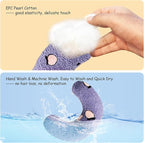 ucho Cats Kitten Pillow Cat Nap Plush, Kitty Purr Soothing Plush Cat Toy,Soft Fluffy Warming Pillow, Pet Calming Toy for Joint Relief Sleeping Improve Purple