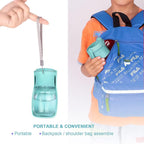 Portable Dog Water Bottle - Foldable Dog Water Dispenser | Leak Proof & Food Grade Plastic Travel | Pet Water Bottle for Cat Outdoor Walking Hiking Travel（US） (Blue, 12oz)