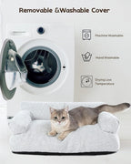 Thirdream Heated Cat Couch Bed for Indoor Pet Cats,Orthopedic Furniture, Warming & Heating PET Chair, Cat Beds Fabric, Anti-Slip Bottom, Washable Cover, Cute & Large Size