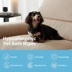 30Pcs Hypoallergenic Pet Grooming Wipes for Dogs & Cats - Coconut Oil Cleaning & Deodorizing Bathing Wipes with Hydrating Formula for All Body Parts,Dog Cleaning Wipes Remove Odor (5 Pack)