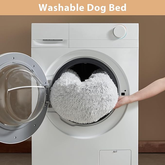 WNPETHOME Calming Dog Bed Cat Bed Donut, Faux Fur Pet Bed Self-Warming Donut Cuddler, Comfortable Round Plush Dog Beds