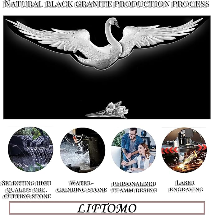 16x8 Granite Gravestone Memorial plaques for Outdoors,Cemetery headstones for Graves,Grave Markers for Cemetery for Humans，Cemetery Tombstone Marker,Grave Stones for Humans