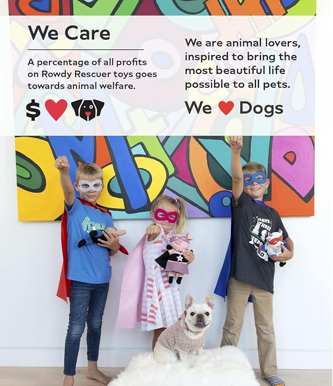 Jax & Bones Squeaky Dog Toys - 11" Tough Wool Squeak Toy for Dogs - Reinforced Seams for Moderate Chewers | Tricky Sam