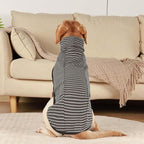 ROZKITCH Dog Winter Coat Soft Pullover Pajamas, Pet Windproof Warm Cold Weather Jacket Vest Cozy Jumpsuit Apparel Outfit Clothes for Small, Medium, Large Dogs Walking Hiking Travel Sleep Stripe S