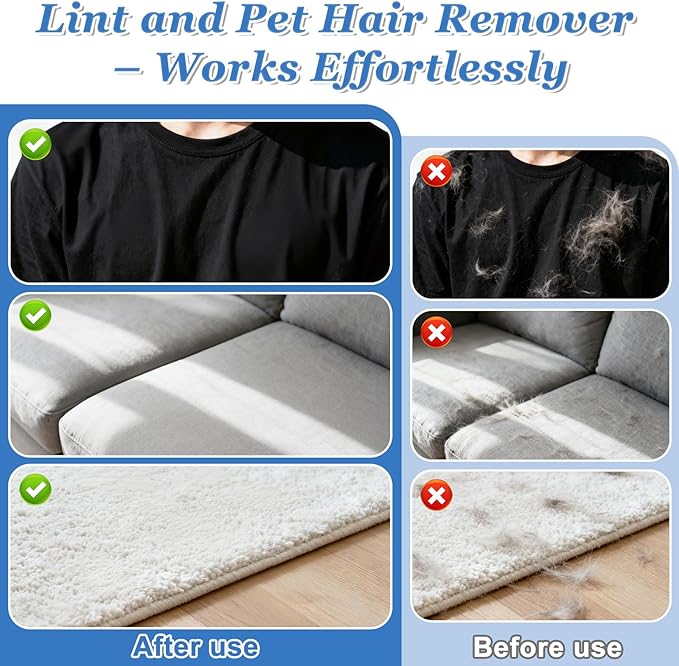 2 Pcs Newly Upgraded Electrostatic Pet Hair Removal Glove,Magic Brush Pet Hair Remover for Cats & Dogs,Reusable Pet Hair Remover Gloves for Couch Carpet Car Seat Laundry