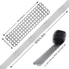 13x49CM Cat Scat Mat Cats Net Digging Stopper Prickle Strip Home (Black)