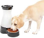 PetSafe Healthy Pet Food Station - Automatic Indoor Gravity Cat & Dog Feeder - Space-Saving Self Feeder - Easy to Clean - Medium - Up to 4 lb Kibble Capacity