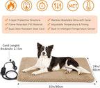 INVENHO Pet Heating Pad for Cats & Dogs, Waterproof, Adjustable Temp with Timer, Electric Pad