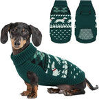 Leletail Dachshund Sweater, Turtleneck Dog Sweaters for Small Dogs, Warm Pullover Knitted Pet Coat,Cold Weather Dachshund Clothes, Fall/Winter Cozy Outfit (XS-XL)