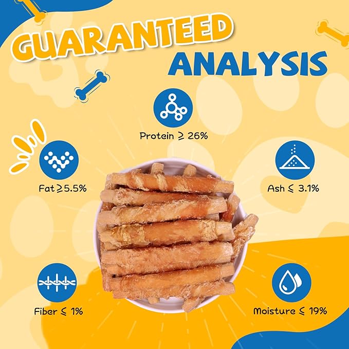 gazeupon Dog Treats, Chicken Wrapped Oat Biscuits Stick, Dog Chews for Training w/Glucosamine Chondroitin, Rawhide Free