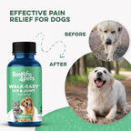 Walk-Easy Cat & Dog Joint Pain Relief, Effective Cat Pain Reliever, Anti Inflammatory & Natural Dog Hip and Joint Supplement Helps with Mobility, Limping, Hip Dysplasia and ACL Tear, 400 Small Pills