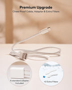 Cat Water Fountain Cordless, 108oz/3.2L Cengcen Wireless Pet Water Fountains Battery Operated 5000mAh, Chew-Proof Charging Cable with Adapter, Stainless Steel Transparent, Premium Edition