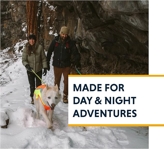 Ruffwear, Lumenglow High-Vis Dog Jacket, High-Visibility Protection for Day and Night, Blaze Orange, XX-Small