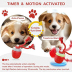 Interactive Dog Toys, [2025 Newly Upgraded] Interactive Dog Ball for Medium/Large Dogs, Automatic Moving Dogs Toy Wicked Ball for Boredom & Training, Play Music, USB Rechargeable(Red)